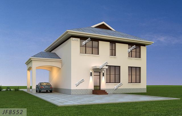 洋氣簡約大氣的兩層別墅設(shè)計(jì)圖，外觀十分好看，讓人移不開眼睛