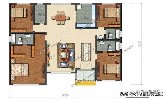 幾款一層養(yǎng)老別墅設(shè)計圖，造型簡單，造價經(jīng)濟，簡單實用