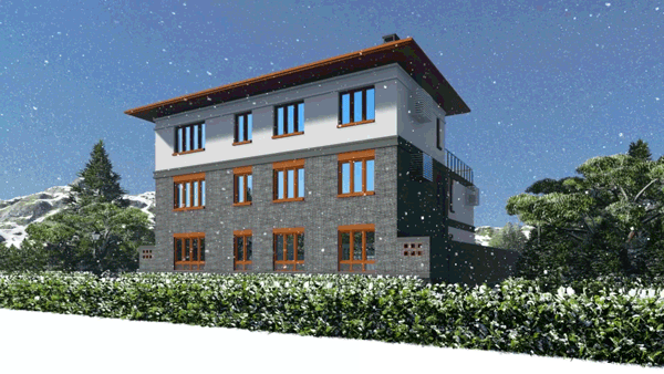 農村三層新中式別墅設計圖戶型實用，造型設計上更加符合現代人對審美的要求