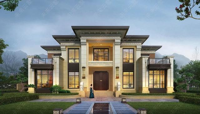 新中式別墅設計圖，建筑風格給人一種非常舒適的感覺