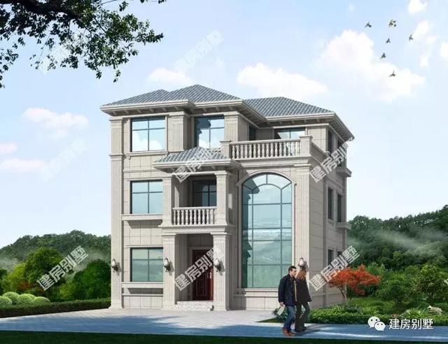 5棟風格不同的三層別墅設計圖，戶型南北通透