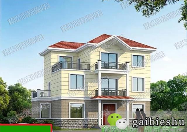 農村三層房屋自建別墅推薦，30萬以內帶（烤火間+堂前）