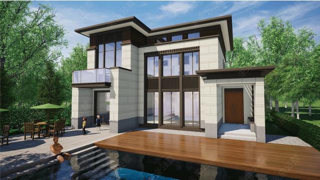 58.8萬新中式別墅設計圖紙，139.9㎡五室四廳