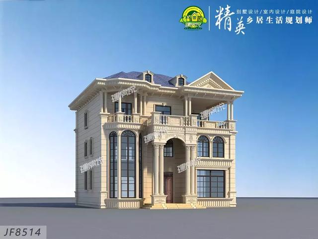 豪華別墅設計圖，江西老表花52萬建了棟，雍容華貴，人人夸他有本事