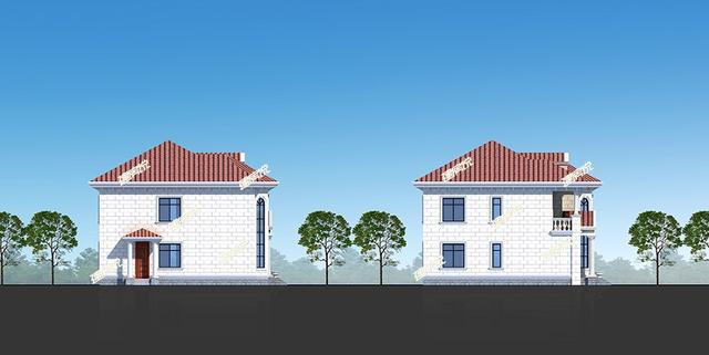 30萬的二層漂亮別墅設計圖，建棟每人敢說你家房子土