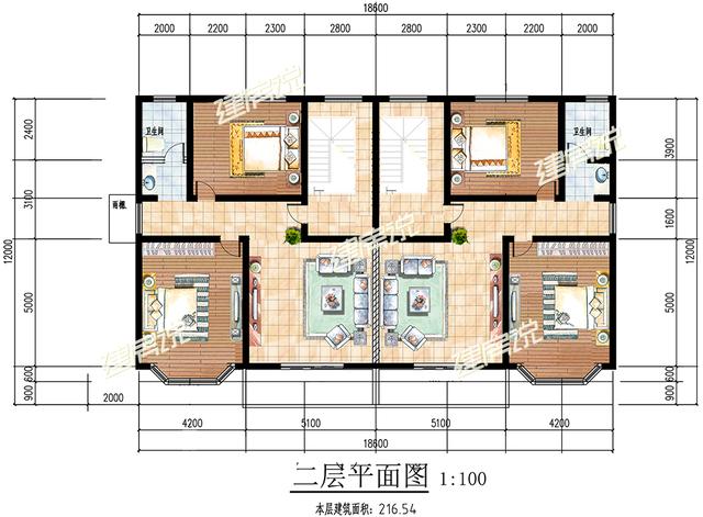 雙拼別墅設(shè)計(jì)圖，湖南兄弟合建，實(shí)惠又大氣，村里人人羨慕又夸贊