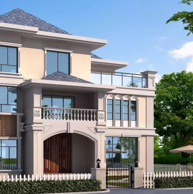 16X15三層歐式別墅設計圖，娛樂室+露臺+衣帽間，住的寬敞又舒適