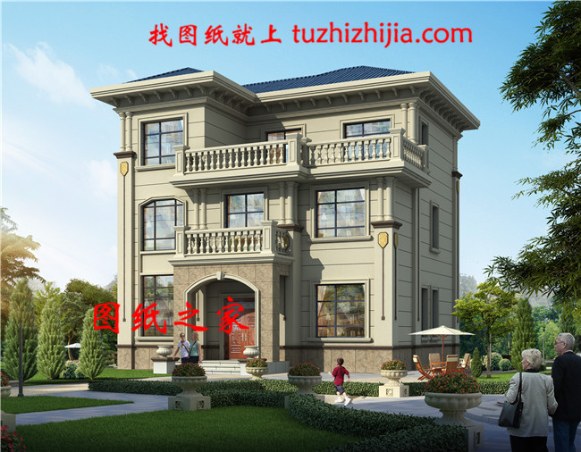 農村120方三層自建房子,好看又不貴的三層農村別墅