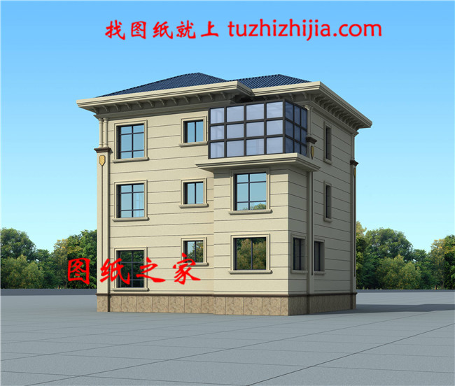 農村120方三層自建房子,好看又不貴的三層農村別墅