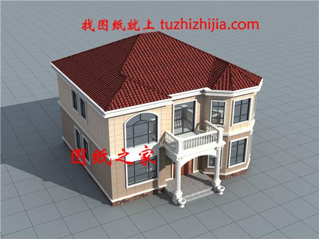 農村簡易二層樓設計圖，外觀簡單漂亮，經典時尚