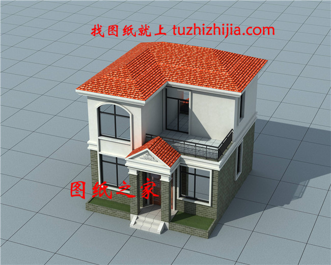 8萬元二層農村房子圖片及設計圖，簡易二層小樓，占地50平米