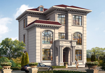 10米×12米30萬以內農村建房三層豪華歐式別墅圖，處處顯品味