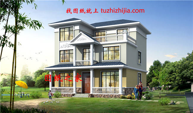 140平米二層半帶露臺別墅圖片及圖紙，戶型極佳