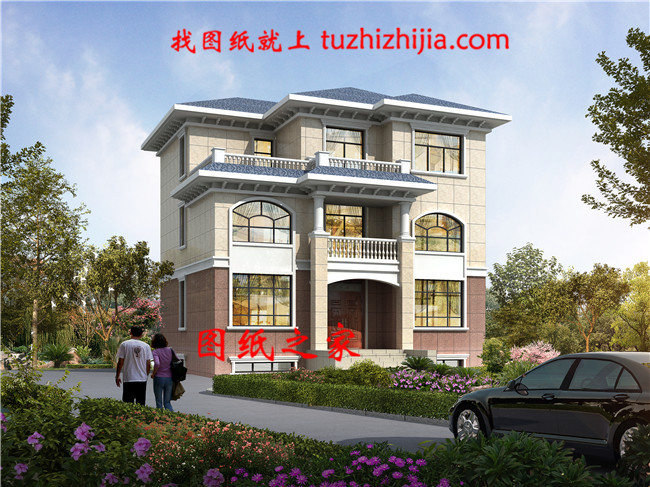 最新款二層半別墅圖片,占地115平米左右,帶地下室,帶露臺