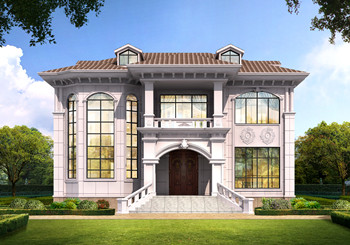 2024鄉村樓房二層設計圖，外觀圖片漂亮，客廳中空