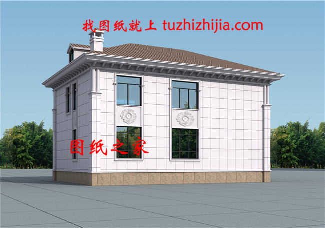 2019新款二層別墅設計圖紙，精致秀麗，客廳中空