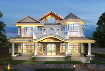 五十萬二層半鄉村別墅，客廳挑空設計，占地200平米左右