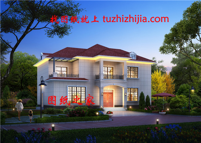 2019二層農(nóng)村新款樓房圖，占地180平方米左右