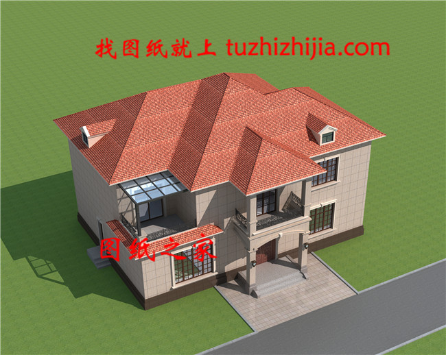 2019二層農(nóng)村新款樓房圖，占地180平方米左右