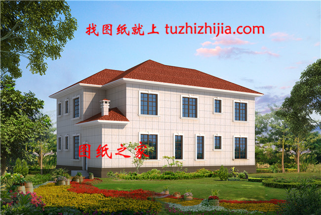 2019二層農(nóng)村新款樓房圖，占地180平方米左右