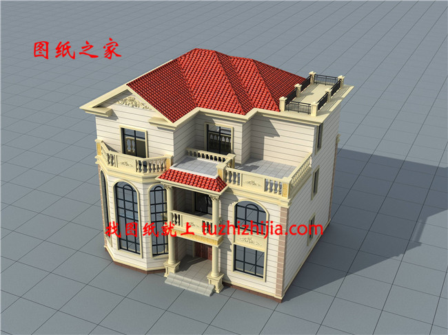 本戶型為歐式三層的獨棟別墅,占地140平方米