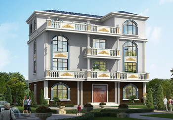 2024農村四層樓房外形設計圖自建房，占地150平米左右