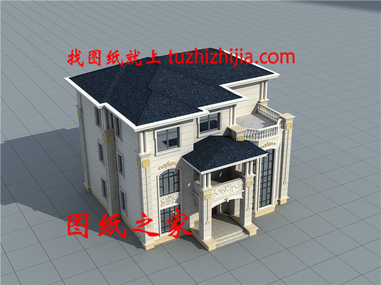 最新內設茶品區三層農村別墅，占地196平方米左右