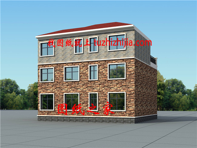  現代簡約帶大露臺和書房三層鄉村別墅