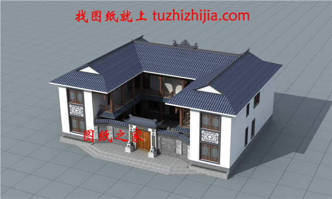 中式二層別墅小樓設計圖