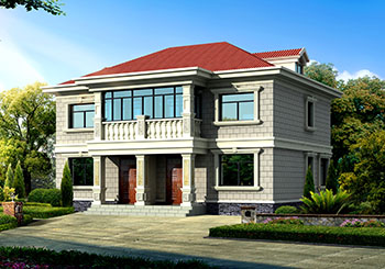 20萬左右農(nóng)村雙拼別墅住宅設(shè)計(jì)圖，簡單小戶型設(shè)計(jì)