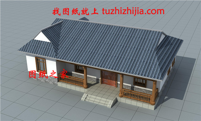 20萬鄉村一層別墅效果圖及設計圖，經典實用，占地170平