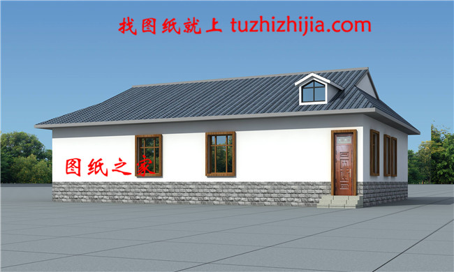 20萬鄉村一層別墅效果圖及設計圖，經典實用，占地170平