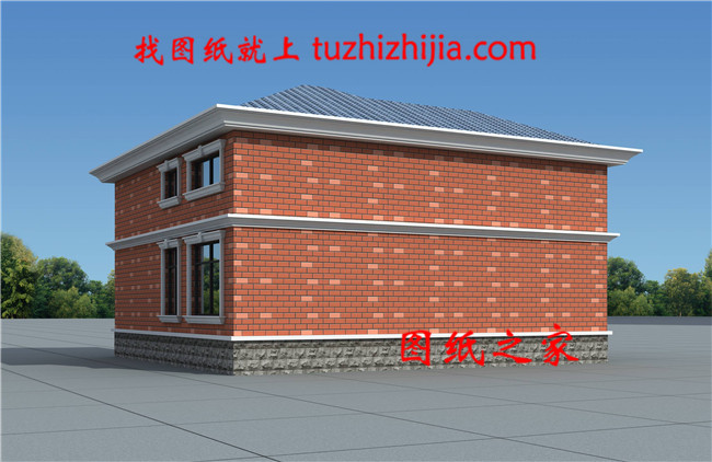 新農村高品質二層別墅設計戶型圖片，占地115平左右