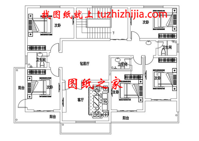 16米x11米屋頂帶老虎窗自建二層別墅