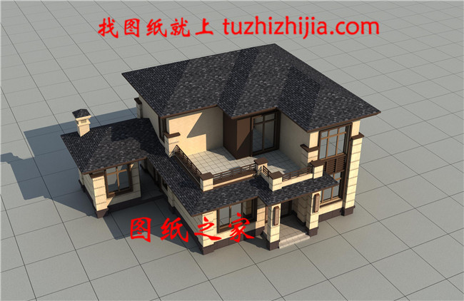 帶柴火房二層農(nóng)村自建房設(shè)計圖，外觀簡約大氣