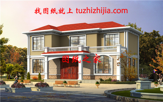 二層現代簡歐式別墅,帶神位與柴火房