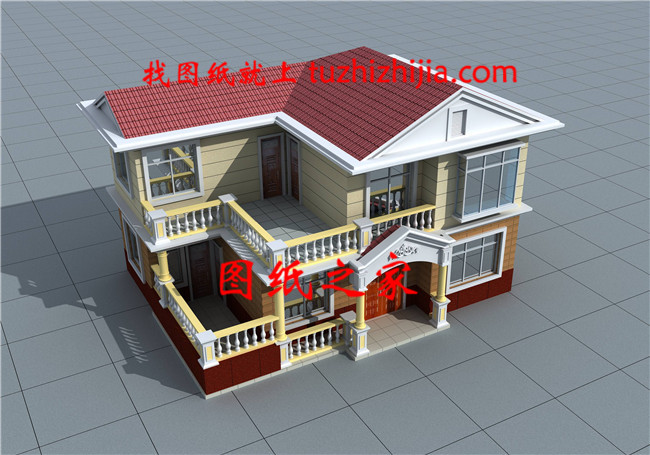 現(xiàn)代簡約時尚二層帶超大露臺農(nóng)村別墅