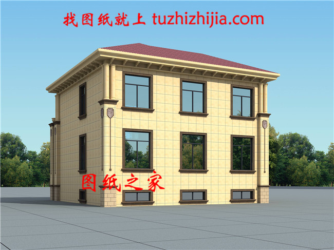 帶地下室二層別墅戶型設計圖,占地140平左右