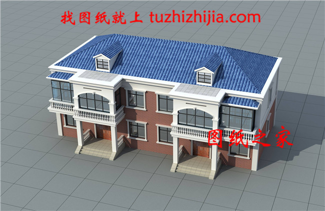 占地220㎡二層雙拼自建別墅，屋頂帶老虎窗