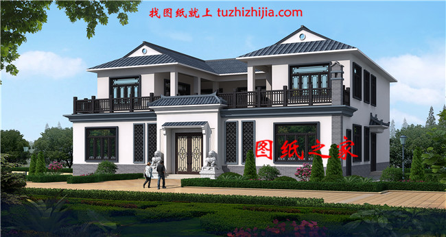 300平方二層半別墅設計圖紙方案（效果圖+施工圖）