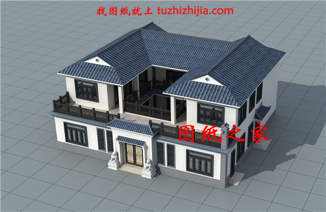 300平方二層半別墅設計圖紙方案（效果圖+施工圖）