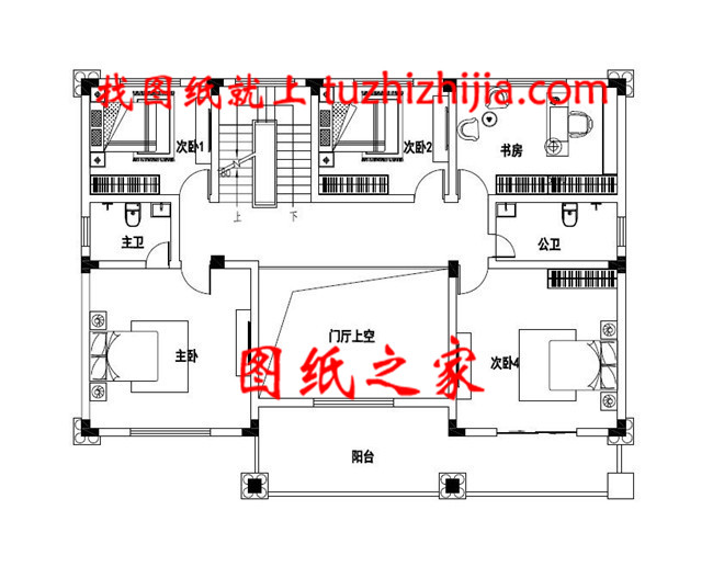 170平方米歐式二層自建別墅設計圖
