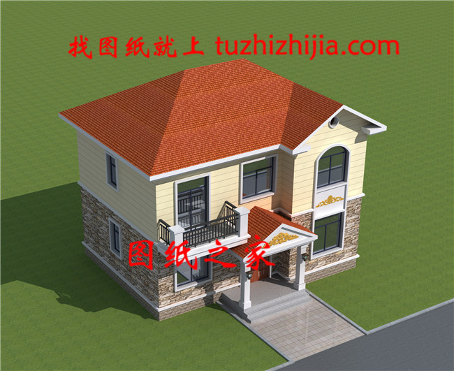 新農村二層房屋設計圖紙(全套建筑施工圖紙+外觀效果圖)