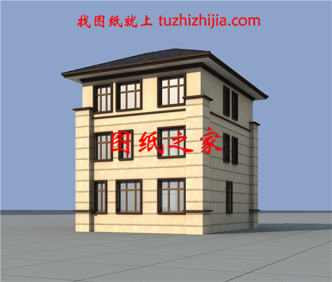 帶多露臺現(xiàn)代簡約三層別墅設(shè)計圖