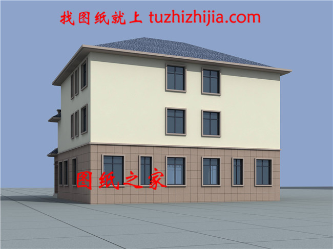 2019帶車庫三層雙拼別墅房屋設(shè)計圖,配色淡雅低調(diào)