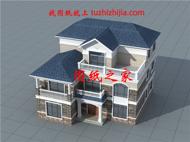 現代簡約時尚三層自建別墅設計圖