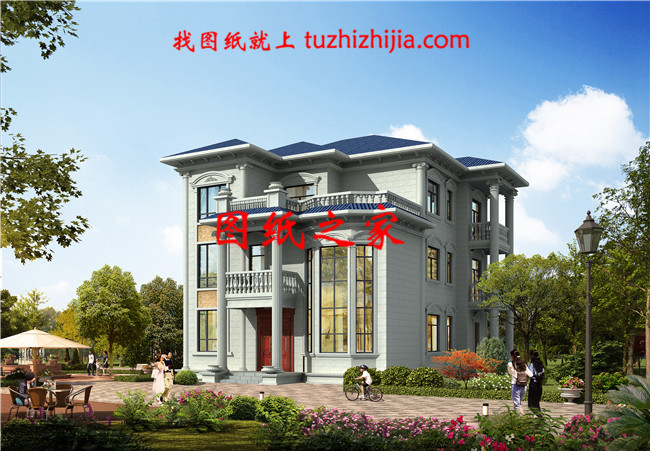 150平方米的新農村自建三層小別墅設計施工圖紙及效果圖