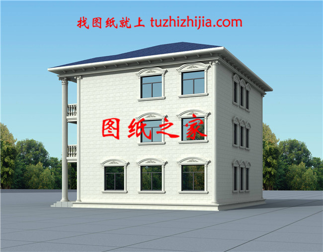 150平方米的新農村自建三層小別墅設計施工圖紙及效果圖