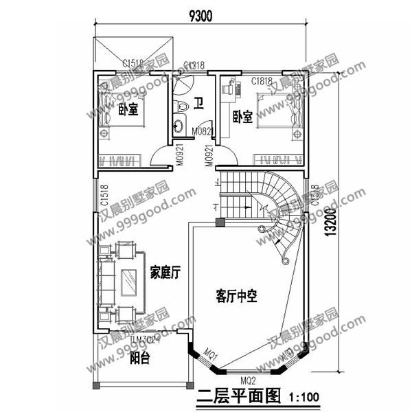 農(nóng)村小開間別墅設(shè)計圖，帶旋轉(zhuǎn)樓梯，挑空客廳，非常漂亮