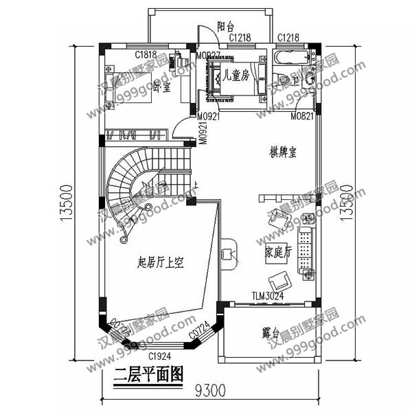 農(nóng)村小開間別墅設(shè)計圖，帶旋轉(zhuǎn)樓梯，挑空客廳，非常漂亮